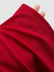 Sweetra Valentine Red Sexy Off-Shoulder Elegant Dress With Design Details, Suitable For Spring And Autumn - Red - View 3