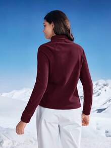 In My Nature 女士纯色拉链长袖抓绒外套