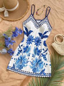 Soleia Vestido camisero casual con estampado floral para vacaciones, vestidos elegantes para mujer, disfraz de carnaval, Día de San Valentín, vestido de verano, vestido de playa, vestido floral, vestidos elegantes para mujer, atuendos de vacaciones para mujer