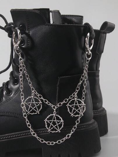 Goth 1 pieza Colgante de bolso con múltiples capas de estrella de estilo punk rock y hip hop, una gran opción de regalo