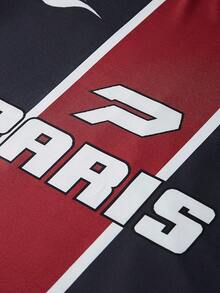 Aesthetic Post 男士休闲短袖圆领针织 T 恤，带字母印花，夏季，街头装，男友礼物 - 彩色 - 查看 5