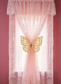 Joivida 1pc Butterfly Shape Curtain - Home Living Room Bedroom Room Curtain Fixer, Bedroom And Living Room Decor Accessory, Home Decor Good Bow Curtain,Christmas, Valentine's Day - Multicolor - View 2