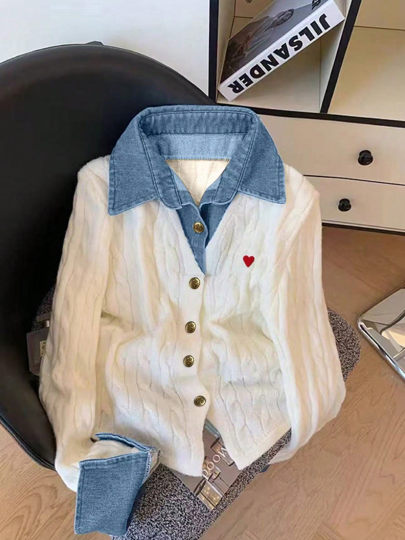 Franclia كارديجان نسائي كاجوال بألوان متباينة ومرق...