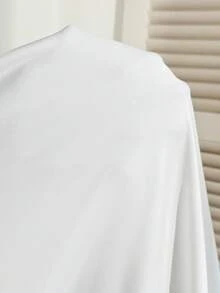 SHEIN Pregnant Women Slogan Print Asymmetric Ruffle Trim Fitted Fashionable White One Shoulder Summer Casual Maternity Dress One Sleeve Dama Momo Dress - White - View 9