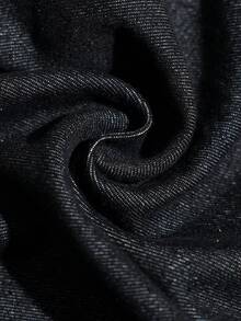 STEELVANCE 男士休闲拼接毛边连帽拉链牛仔夹克，街头风 - 深灰色 - 查看 7