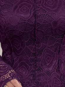 Feyla Váy ren trắng thanh lịch dành cho nữ - Bold Plum - Xem 7