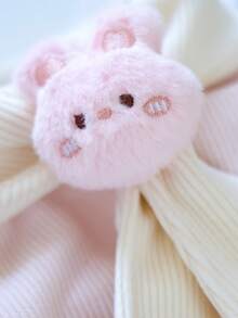 PETSIN 1件宠物衣服，猫狗通用款，可爱加厚四脚服，带可爱立体兔子装饰连体衣，家居服，秋冬季柔软保暖服。 - 粉色 - 查看 8