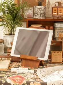 木质手机/平板电脑支架，创意桌面支架，适用于办公室和免提观看 - 彩色 - 查看 2