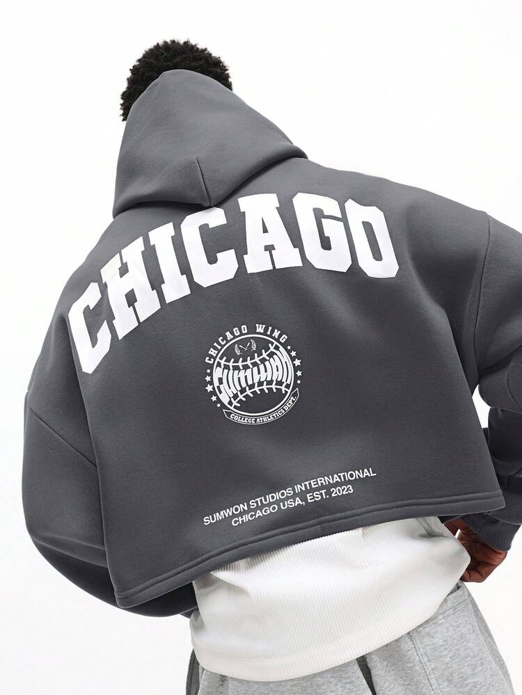 Oversized Drop Shoulder Pullover Hoodie