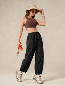 OutZeal 女士防水网眼侧袋户外裤，适合徒步、露营、旅行和秋季穿着 - 黑色 - 查看 11