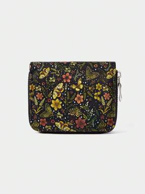 Fairycore 1 Piece Flower Butterfly Star Design Minimalist Style Zip Coin Wallet, Suitable For Women.