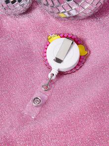 Trolls X SHEIN THE POWERPUFF GIRLS X SHEIN 白色气泡弹出式眼睛按扣 - 紅黃色 - 查看 2