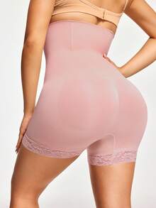 1 pièce Short de en dentelle minimaliste de couleur unie, confortable et pour femmes, produit à haute valeur de 2025