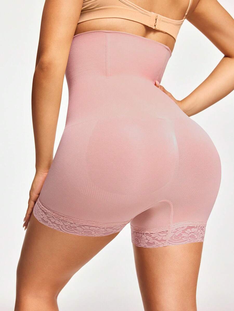 1 pièce Short de en dentelle minimaliste de couleur unie, confortable et pour femmes, produit à haute valeur de 2025