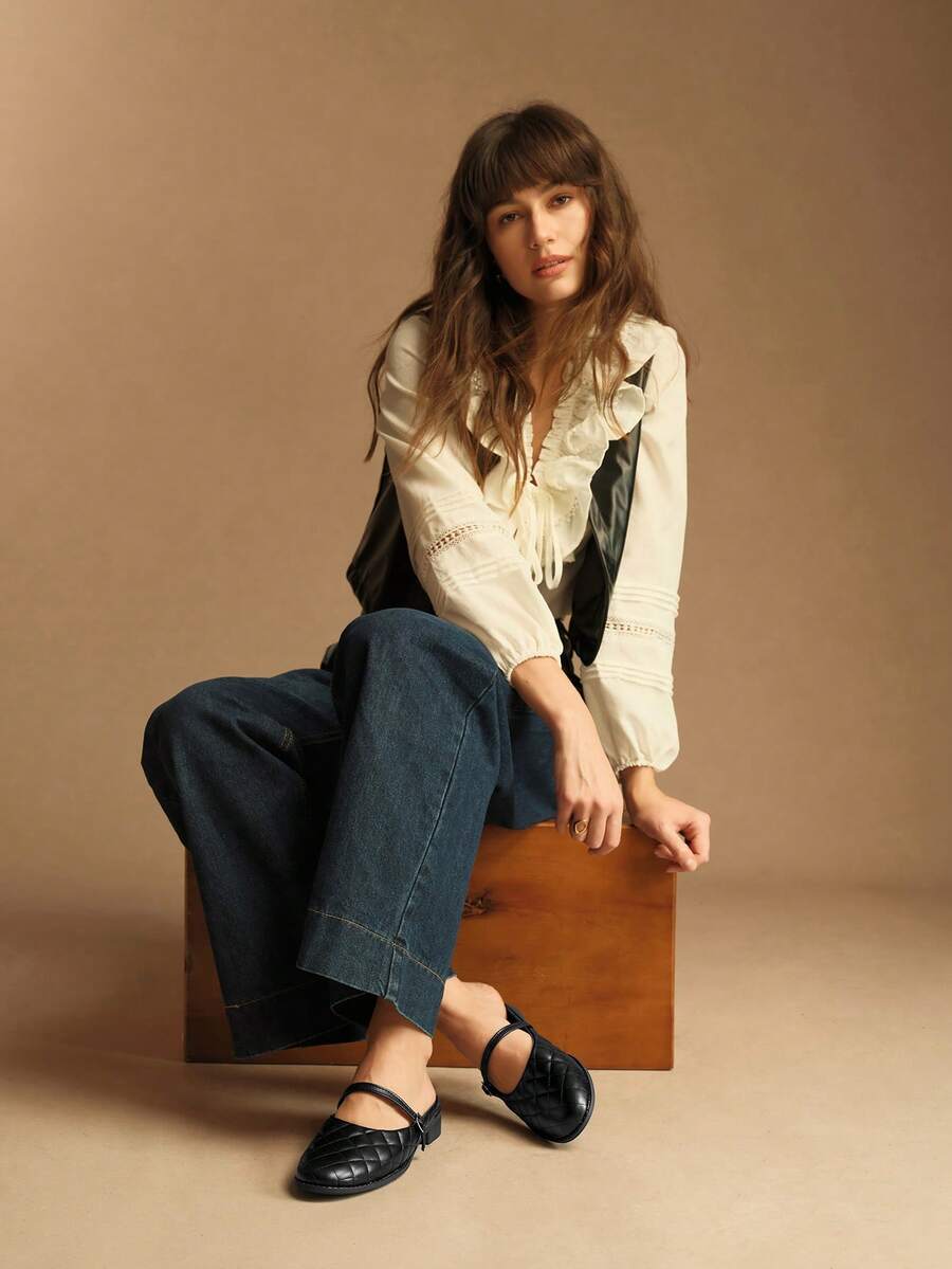 Rosivie Scarpe da donna casual e versatili slip-on con suola piatta - nero - Visualizzare 1