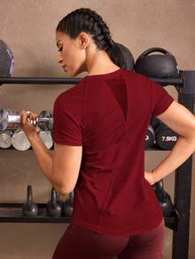 Powerista 透气弧形下摆运动T恤女式健身衫