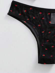 Snug Zone 5件套浪漫爱心花卉网纱性感舒适百搭女士内裤 - 彩色 - 查看 8
