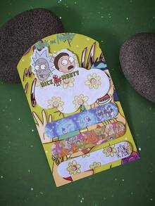 Rick and Morty X SHEIN Colorful Cartoon Scene Daily Memo Pad - Multicolor - View 2