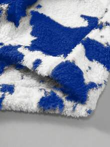 Manfinity Roghcode Men's Streetwear Tie Dye Hoodie,Double-Sided Fleece Sweatshirt,Autumn Natural Leather Texture Design,Unisex Casual Fashion Party City Break Hoodie - Blue - View 7