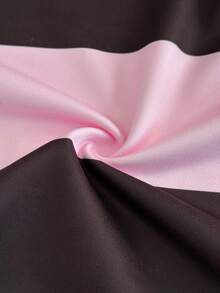 SHEIN EZwear Áo nỉ nữ dài tay sọc hồng hở vai đơn giản - Hồng - Xem 8