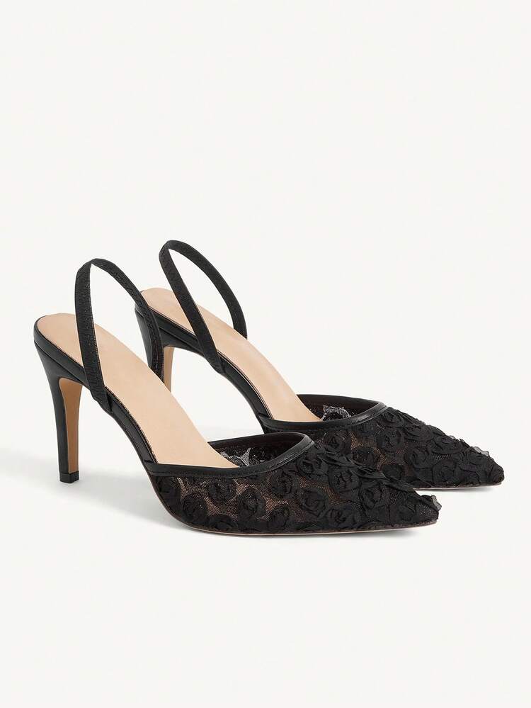 CUCCOO CHICEST Women's Pointed Toe Slim High Heel Rhinestone Transparent T-Strap Mule Shoes, Silver High Heels For Badgirl Night Outfit, Street Style, Sexy Date Party, Summer For Christmas