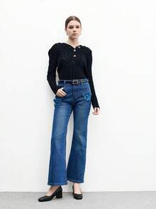 CUCCOO BIZCHIC Cuccoo 女士方头时尚日常通勤高跟鞋 - 黑色 - 查看 6