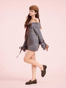 CUCCOO DOLLMOD Giày bệt đa năng thời trang nữ đi làm - màu nâu - Xem 3