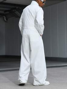 Manfinity EMRG Mono de manga larga con cremallera y unicolor casual para hombre