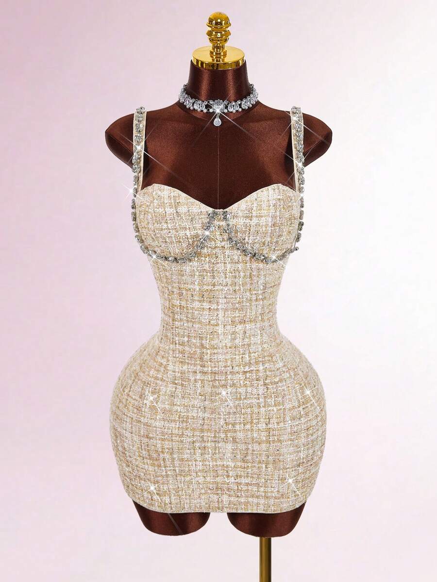 Amplova 水钻装饰低腰喇叭迷你连衣裙 - 彩色 - 查看 1