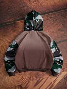 Manfinity Hypemode Men's Casual Contrast Camouflage Sweatshirt, Autumn/Winter - Multicolor - View 2