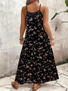 EMERY ROSE Váy không tay dáng rộng họa tiết hoa xinh xắn dành cho nữ cỡ lớn, trang phục thường ngày khi đi nghỉ vào mùa xuân/hè - Nhiều màu - Xem 2