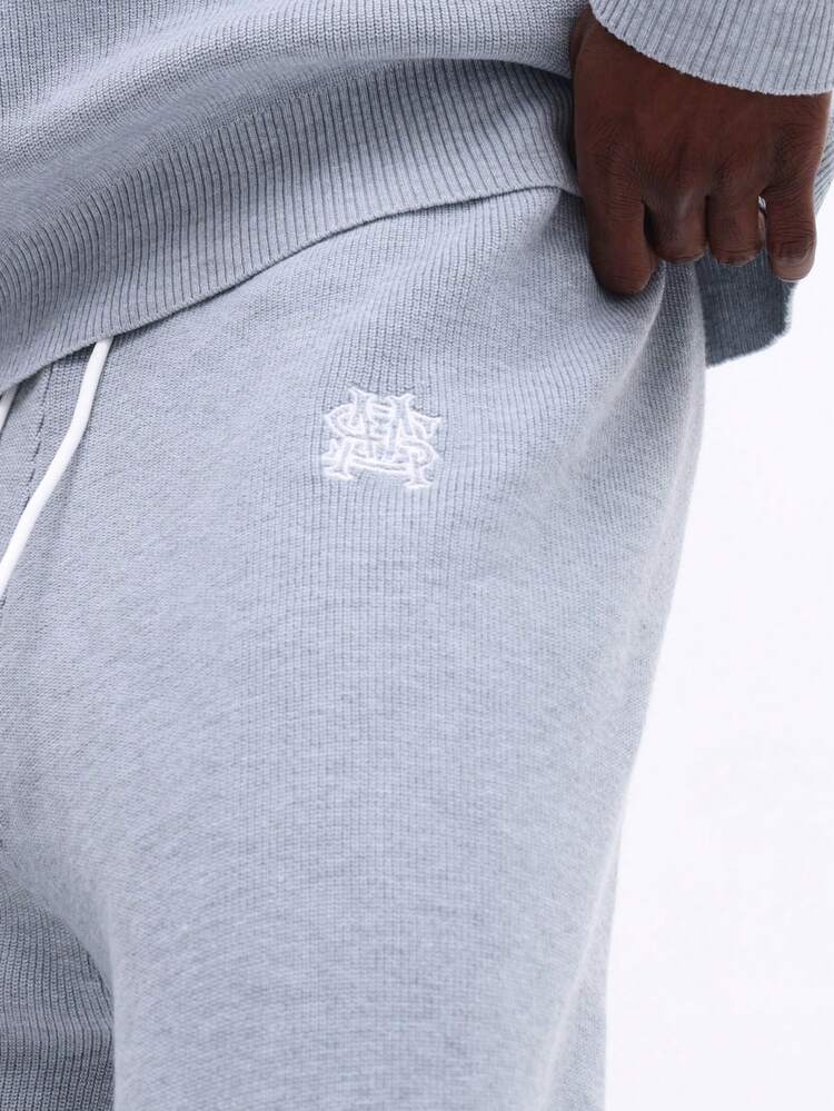 Collared Knit Sweater And Sweatpants Set