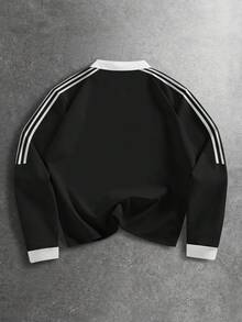 ROMWE MEN Prep Men's Polo Shirt With Collar, Slogan Print, Casual & Fashionable