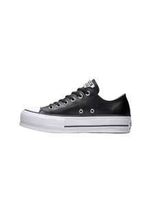 Converse Chuck Taylor All Star Lift Platform Leather Women Casual Sports Shoes Black 561681C - Black/White - 查看 5
