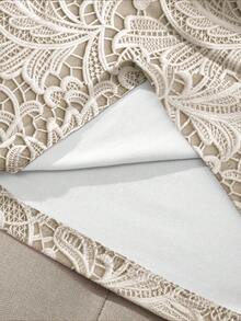 Áo thun nữ in ren, cổ tròn tay ngắn thoải mái, thường ngày, thích hợp mặc hàng ngày - Nhiều màu - Xem 5