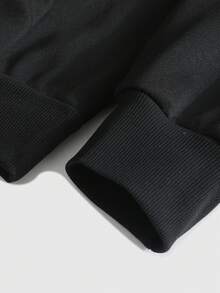 PAVTROS 男士印花连帽衫和裤子套装 - 黑色 - 查看 4