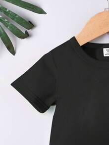 2 cái/bộ Đứa bé trai Giải trí Đơn giản Mẫu Ngắn tay Áo thun Và Quần short , Mùa xuân/Mùa hè - Nhiều màu - Xem 3