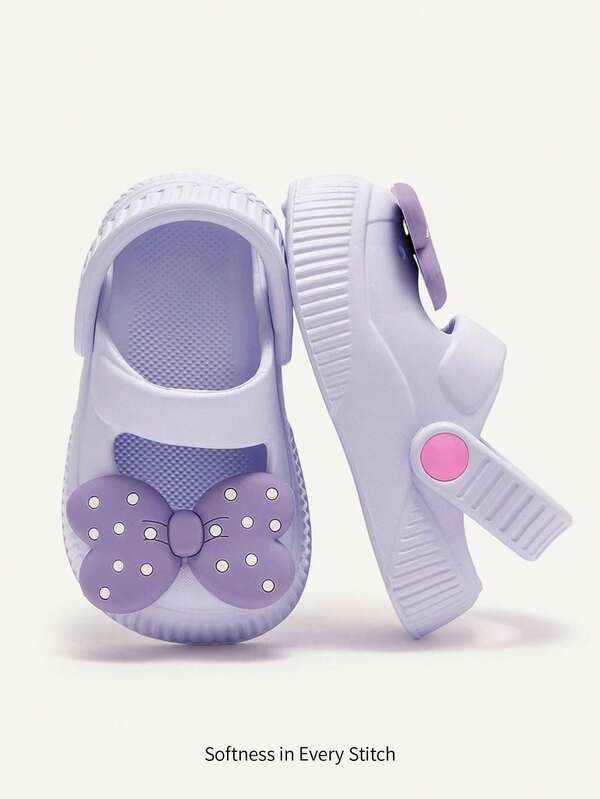 Cozy Pixies Summer Style Cute And Durable EVA Hollow Out Shoes For Baby Girls With Fun Delicate Bowknot Decoration And Versatile Design