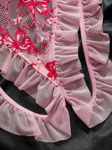 SpicyHot 1 bộ đồ liền thân hở lưng ren gợi cảm cho nữ - Nhiều màu - Xem 4