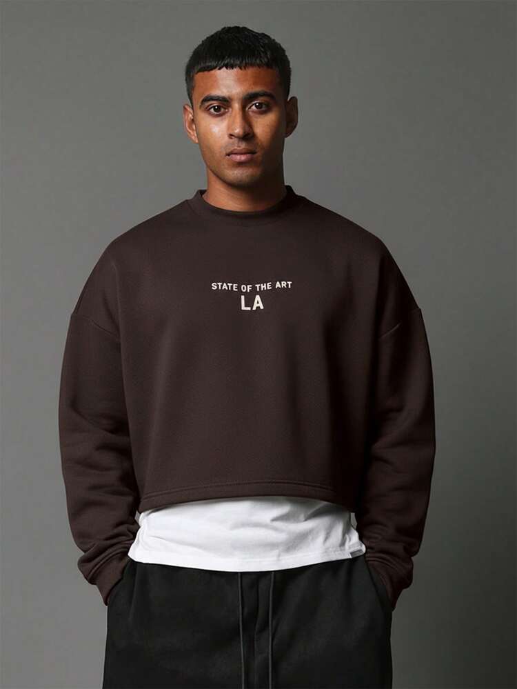 State Of The Art LA Cropped Crew Sweatshirt