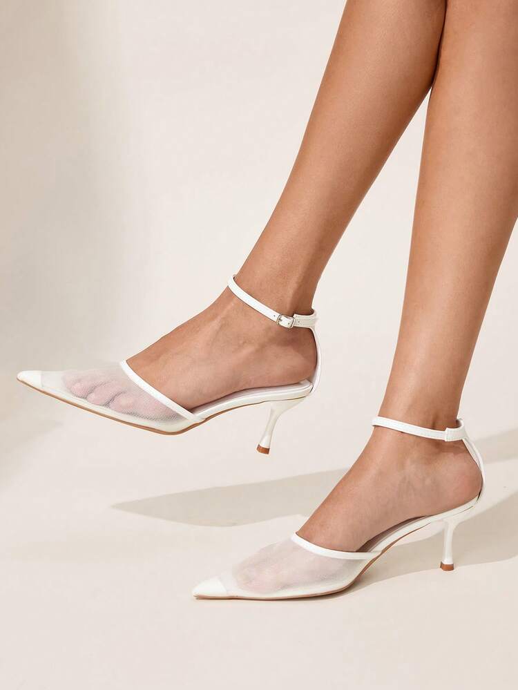 CUCCOO CHICEST Women's Pointed Toe Buckle Design Everyday Versatile Fashion High Heels For Christmas