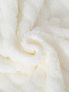 Genkimix Kids 2 件套女童毛绒提花圆领长袖上衣和裤子睡衣套装，带有熊和字母图案，舒适