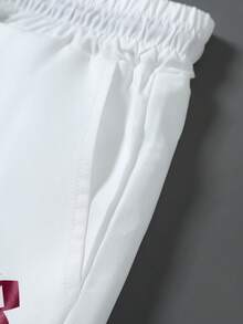 PAVTROS 男士拉链夹克和抽绳腰带口袋长裤休闲套装，通勤装；男士两件套裤装；男士运动套装；白色和红色运动套装；红色条纹运动套装；男士运动服套装 - 彩色 - 查看 6