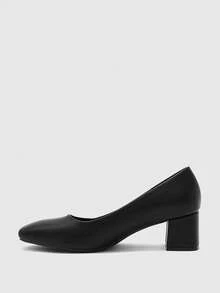 CUCCOO BIZCHIC Cuccoo 女士方头时尚日常通勤高跟鞋 - 黑色 - 查看 10