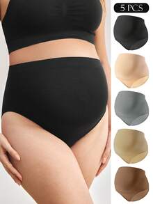 Moonlight&Mama 5pcs/Set Comfortable Minimalist Maternity Underwear - Multicolor - View 3