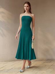 MOTF PREMIUM TEXTURED BIAS CUT TUBE DRESS