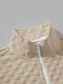 Manfinity Homme Men's Casual Solid Color Textured Pullover Pullover Sweatshirt And Sweatpants Set