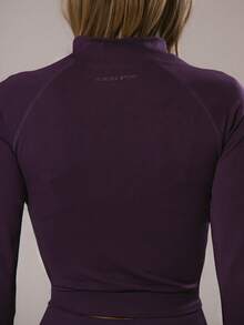 Musera Sport 运动无缝塑形修身BBL夹克 冬季运动健身房锻炼休闲板式网球健身 - 紫色 - 查看 6