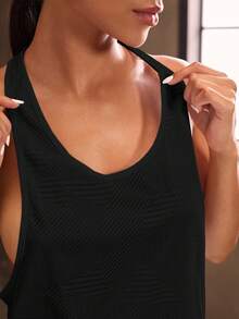 Powerista Backless Minimalist Sports T-Shirt Suitable For Daily Exercise - Black - View 5