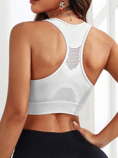Easithlete Hollow Out Racer Back Sports BH view 6
